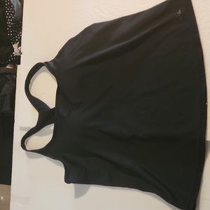 Black bathing suit top size 16 built in bra lightly padded very good condition.